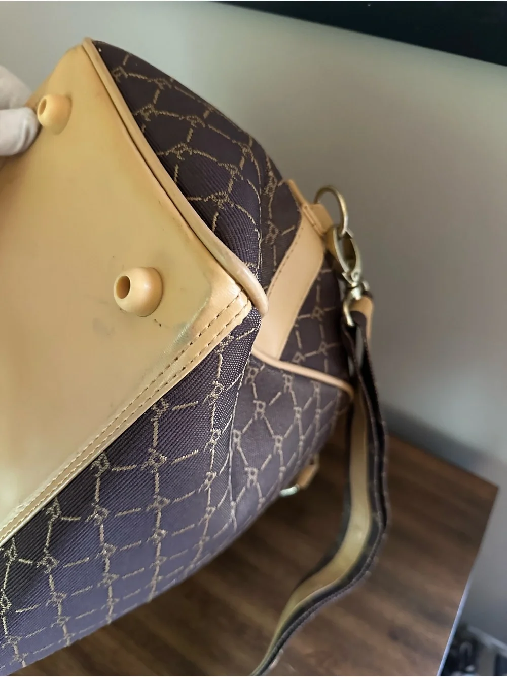 Pierre Cardin Signature Travel Duffle Bag Vintage